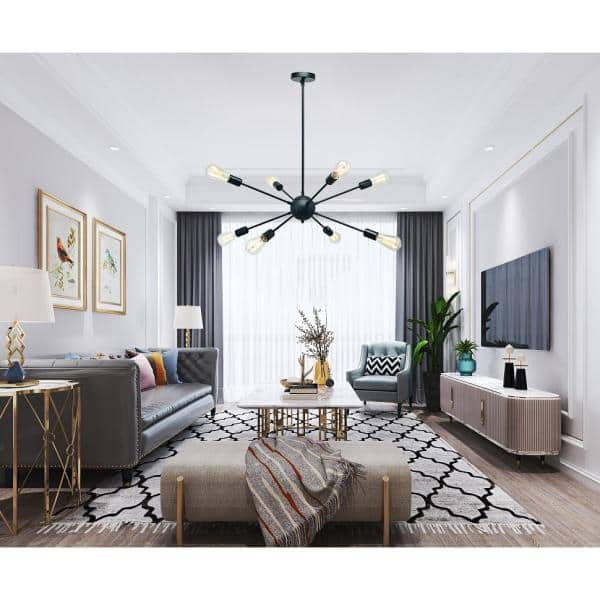 sputnik chandelier living room