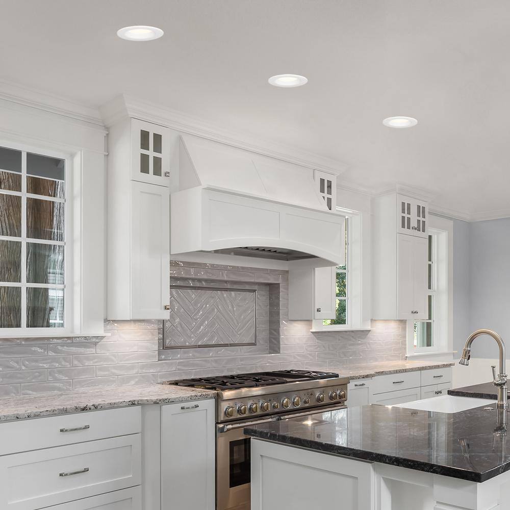 4-Inch Bronze LED Recessed Ceiling Light with Baffle Trim