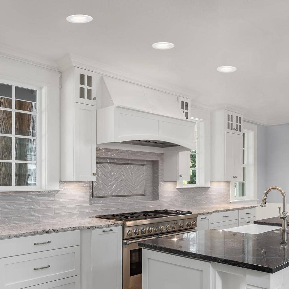 6-Inch White Aluminum LED Recessed Lighting Kit