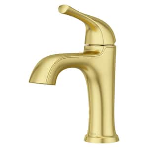 Ladera Single Handle Single Hole Bathroom Faucet in Brushed Gold
