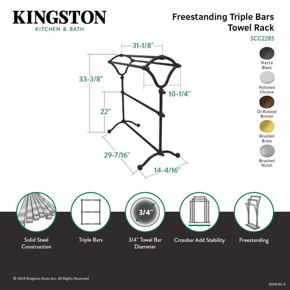 Edenscape Brushed Brass Freestanding Y-Type Towel Rack