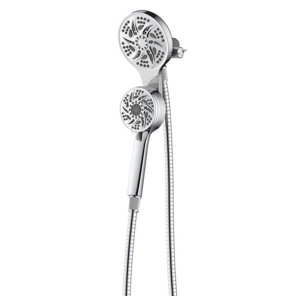 EasyDock 6-Spray Patterns 5 in. Wall Mount Dual Shower Heads in Chrome EasyDock 6-Spray Patterns 5 in. Wall Mount Dual Shower Heads in Chrome