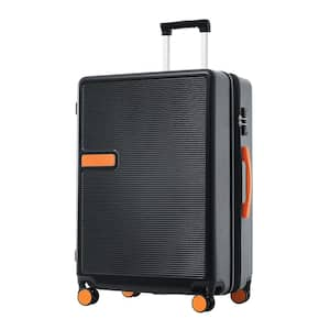 24 in. Black Hardshell Expandable Lightweight Spinner Suitcase with TSA Lock