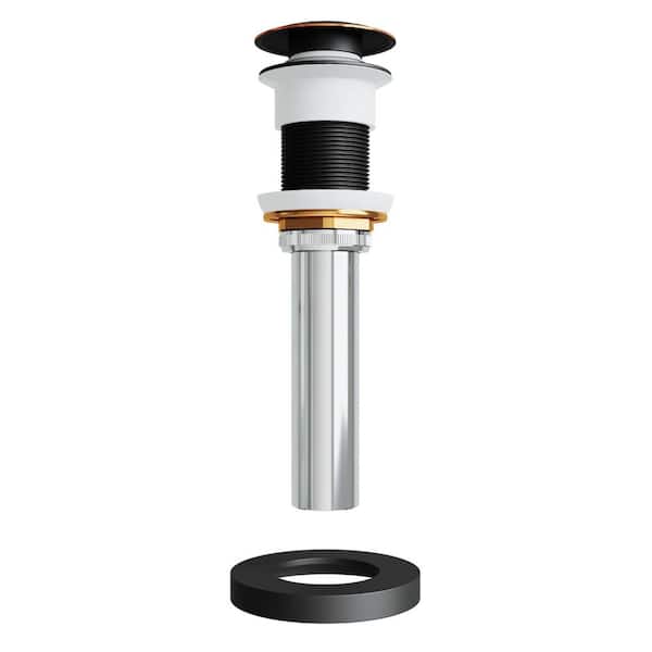 Vessel Bathroom Sink Pop-Up Drain and Mounting Ring in Antique Rubbed Bronze