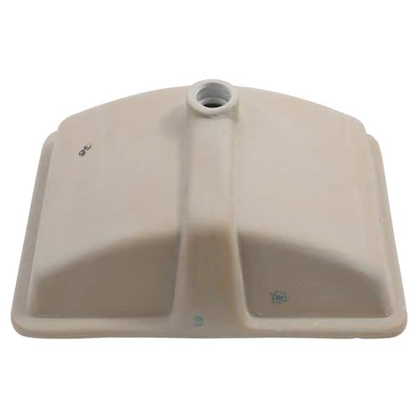 えんさく 20 in Undermount Single Bowl White Ceramic Kitchen Sink