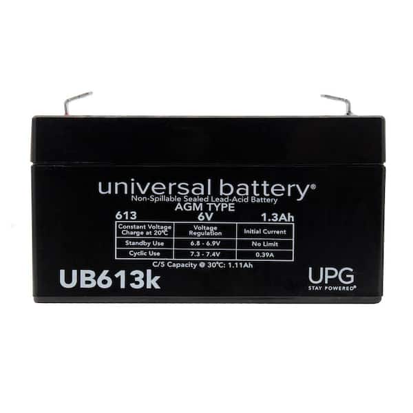 6V 1.3Ah Replacement Battery for Universal Battery UB613k