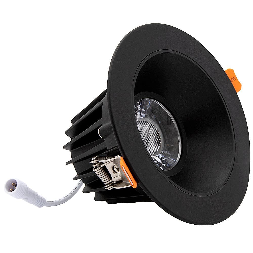 4.81" Matte Black Aluminum LED Recessed Ceiling Downlight