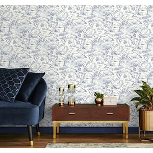 Charted Course Horizon Coastal Vinyl Peel and Stick Wallpaper Roll ( Covers 30.75 sq. ft. )