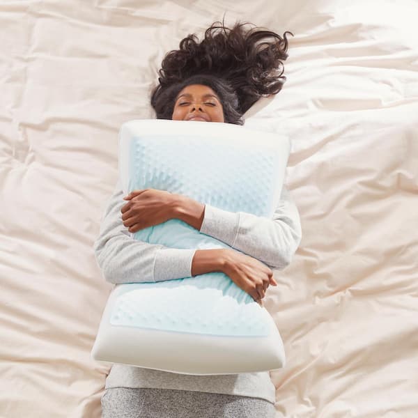 Comfort Revolution Cooling Gel Memory Foam Contour Pillow 206-0A - The Home  Depot