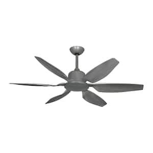 Titan II Wi-Fi 52 in. Resin Indoor/Outdoor Brushed Nickel Smart Ceiling Fan with Remote Control