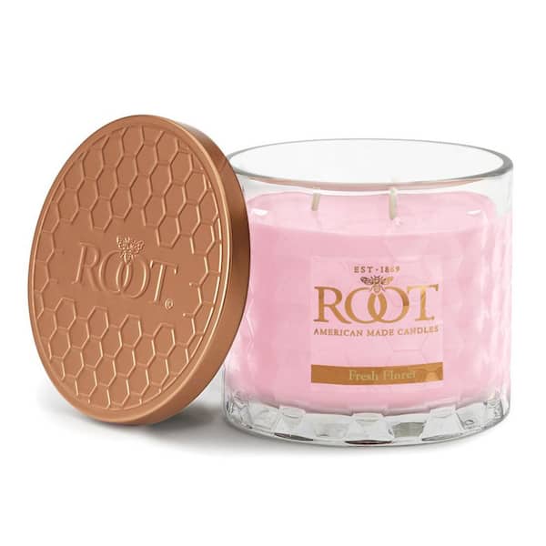 ROOT CANDLES 3-Wick Honeycomb Fresh Floret Pink Scented Jar Candle