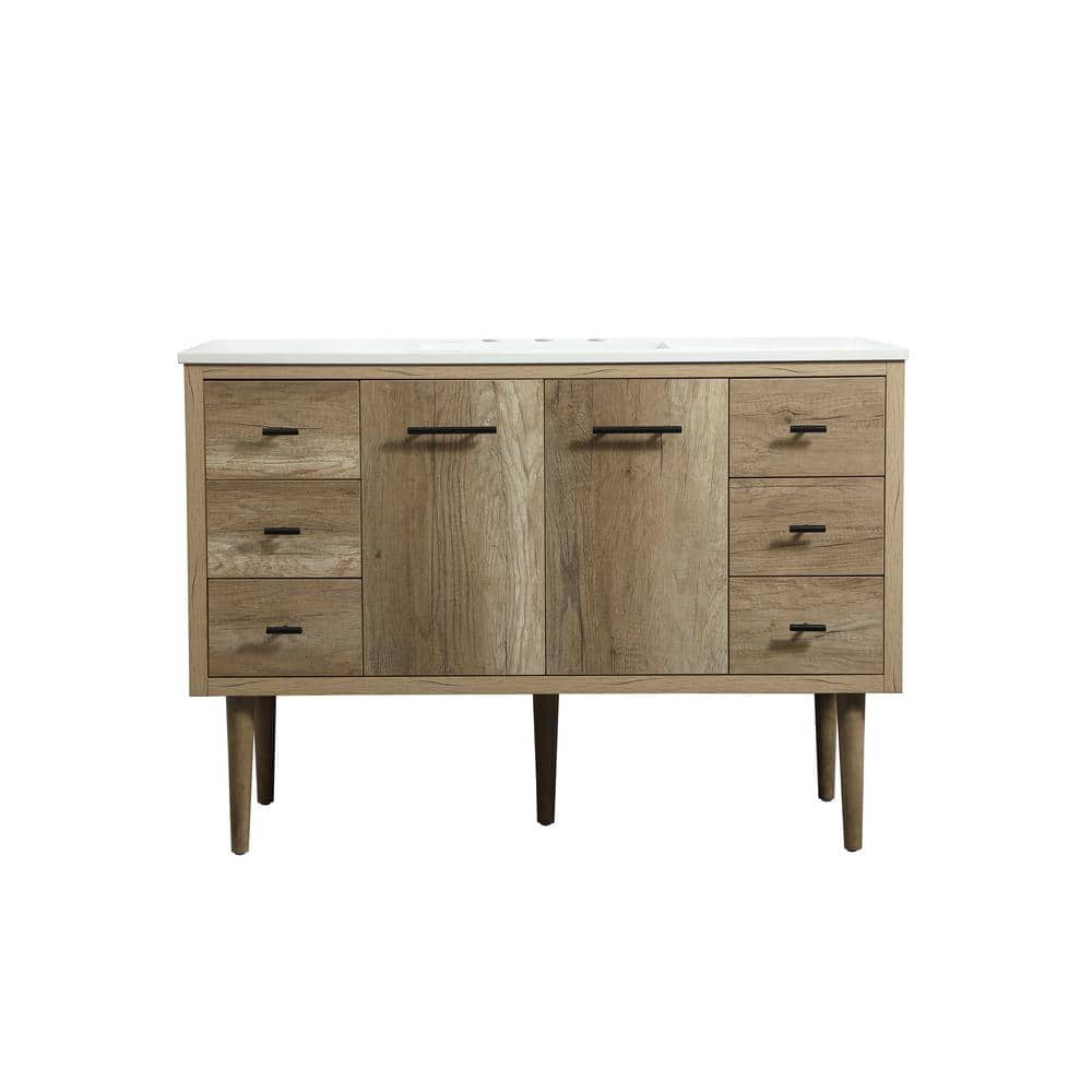 Simply Living 48 in. W x 22 in. D x 33.5 in. H Bath Vanity in Natural Oak w
