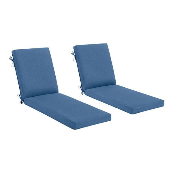 Hampton Bay 24 in. W x 30 in. D Cushionguard Chaise Universal Outdoor Chaise Cushion in Lake Twist
