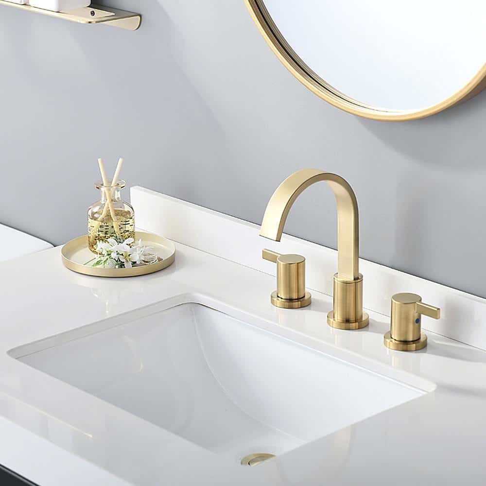 Widespread 2-handle Bathroom Faucet with Drain Assembly