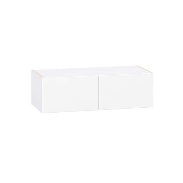 Timberline 33 in. W x 14 in. D x 10 in. H Assembled Slab Wall Bridge Kitchen Cabinet in Bright White