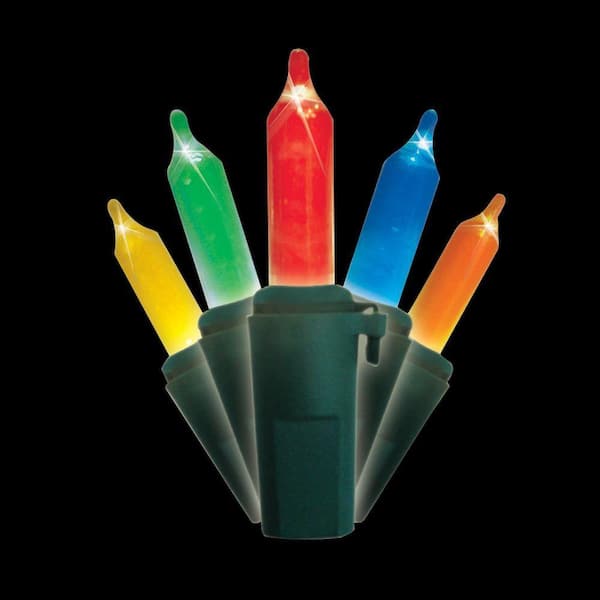 Brite 50-Count Warm Glow Traditional Mini LED Multi-Color Light Set 39-140-20 The Home Depot