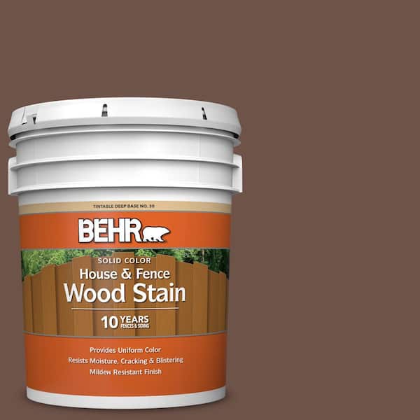5 gal. #N230-7 Rustic Tobacco Solid Color House and Fence Exterior Wood Stain