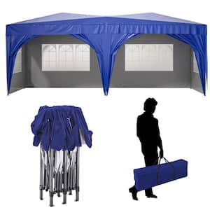 10 ft. x 20 ft. Outdoor Portable Party Folding Tent with 6 Detachable Side Walls + 6 Heavy Bags Outdoor Wedding