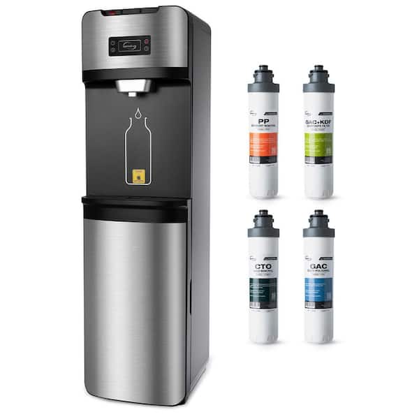 DS4S-PB Bottleless Water Cooler Dispenser w/ 4-Stage Filtration, SGS-Tested up to 99% Lead Removal, Hot, Cold, Room Temp