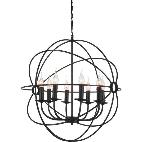 CWI Lighting Arza 8-Light Brown Chandelier