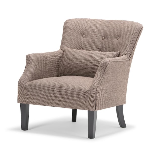 Simpli Home Erril Java Fabric Club Arm Chair