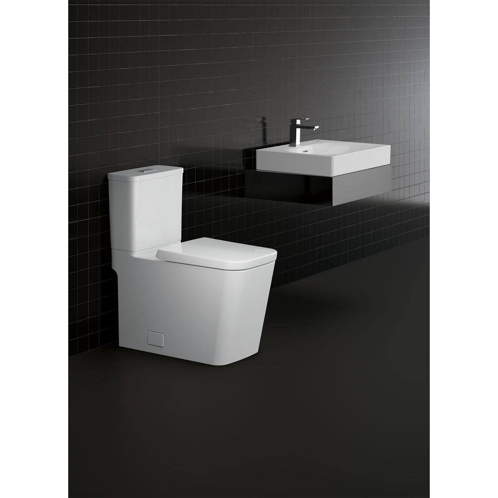 Alpine White Elongated Closed Front Toilet Seat with Lid
