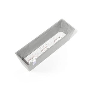 Bruges 22 in. White Grey Premium Sustainable Planter ( with Reservoir)
