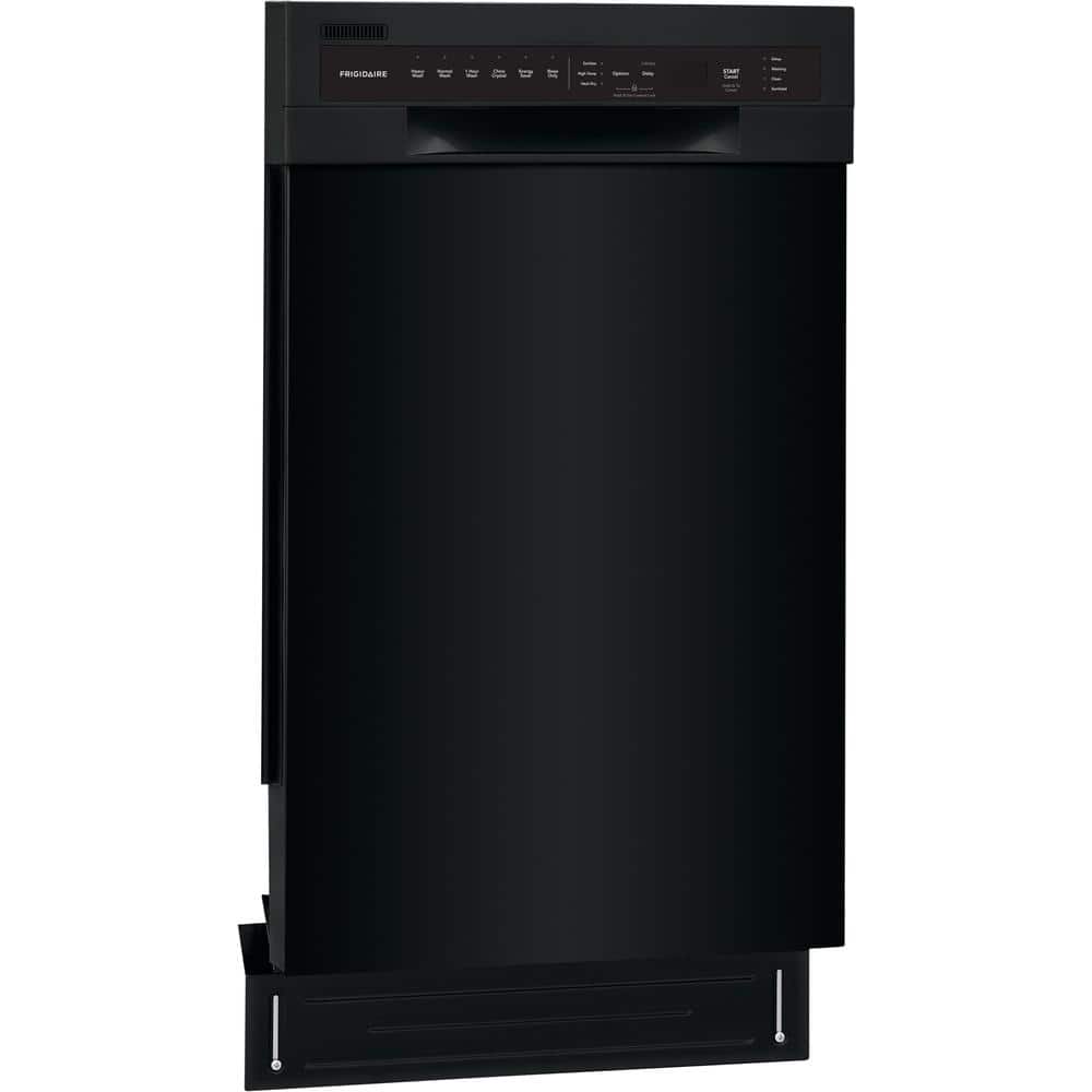 18-inch Black Built-in Dishwasher with Stainless Steel Tub