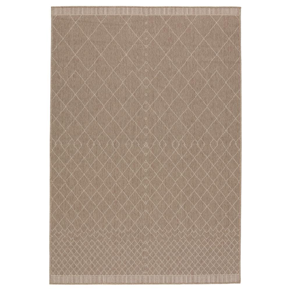 Jaipur Living Mahaba Dark Taupe/Beige 2 ft. X 3 ft. Trellis Rectangle ...