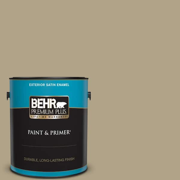 BEHR PREMIUM PLUS 1 gal. Home Decorators Collection #HDC-NT-12 Curly Willow Satin Enamel Exterior Paint & Primer