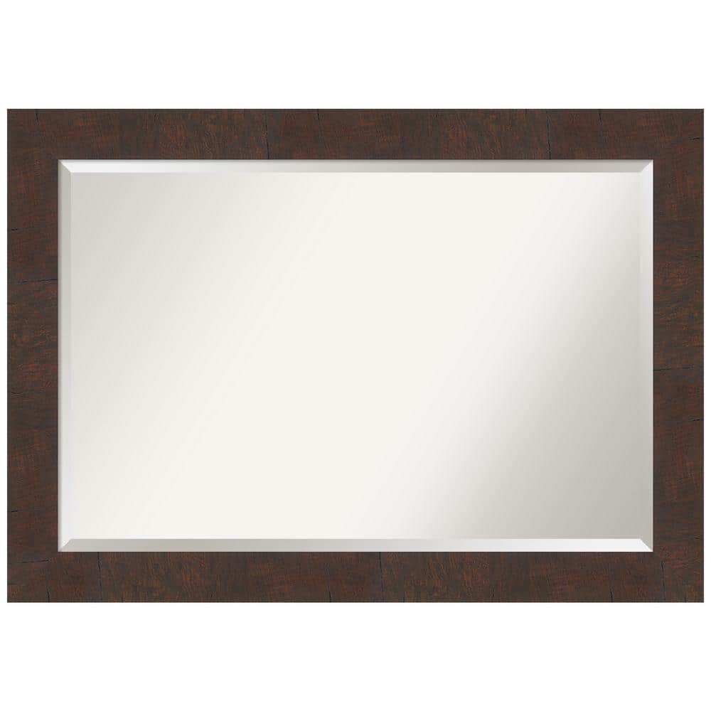 Wildwood Brown Distressed Walnut Rectangular Wall Mirror