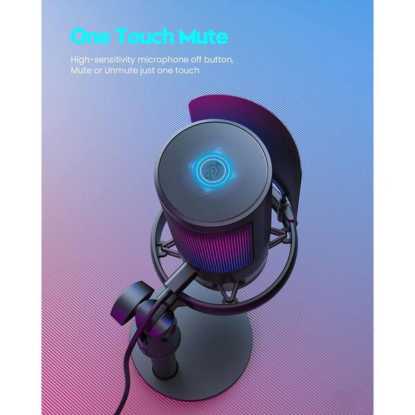 Mic YICHUHAOXI Gaming Microphone Condenser Mic with Quick Mute Pop