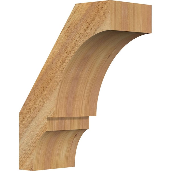 Ekena Millwork 6"W x 12"D x 16"H Balboa Rough Sawn Knee Brace, Western Red Cedar