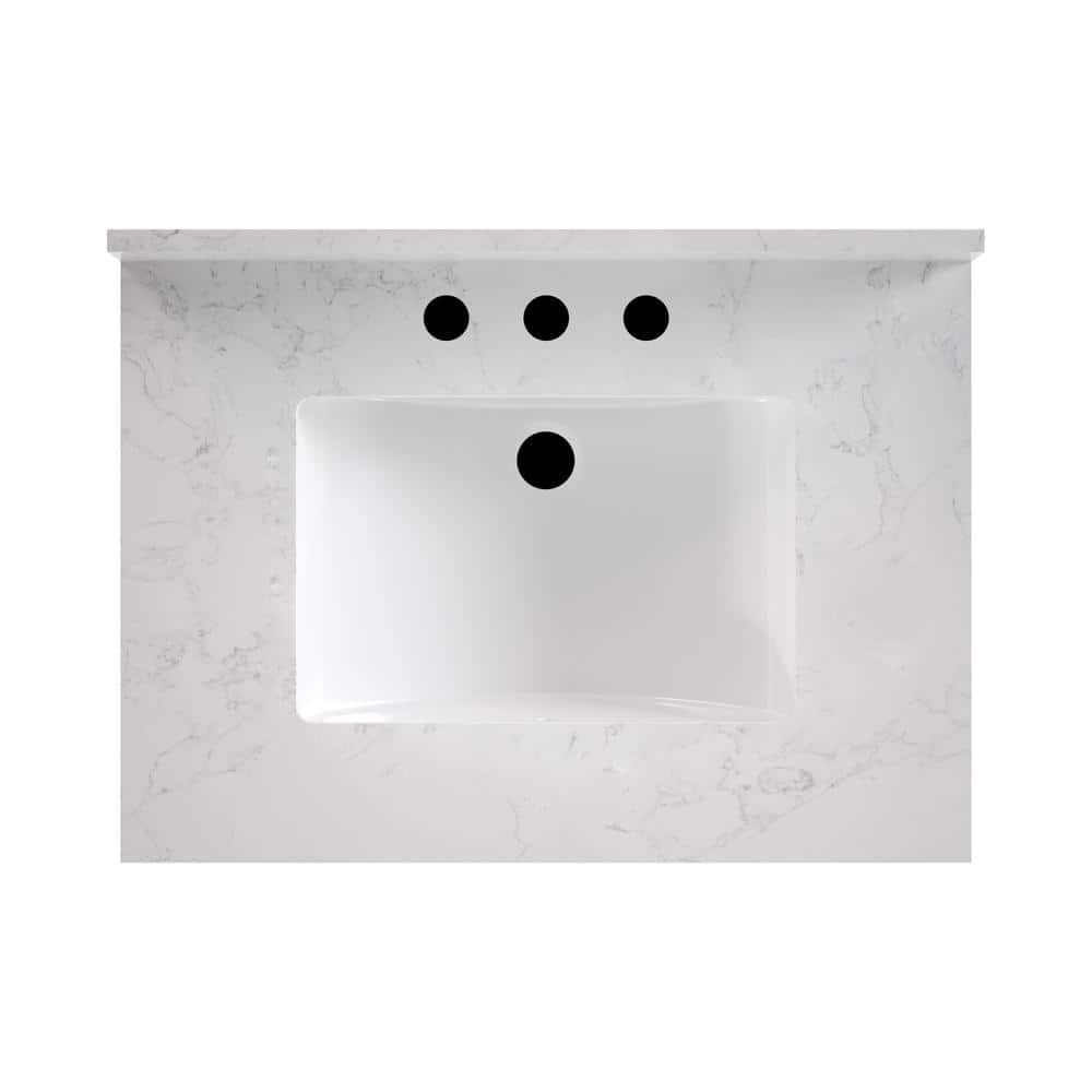 Gray 30" Freestanding Bathroom Vanity with Ceramic Sink and Storage Baskets
