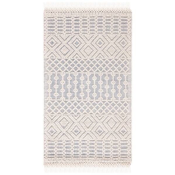 Natura 2 ft. x 4 ft. Ivory/Gray Geometric Tribal Area Rug