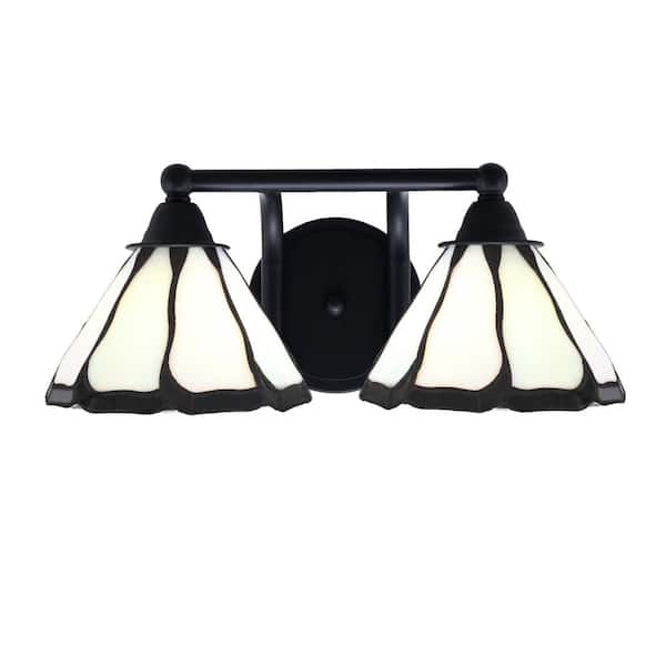 Unbranded Madison 8.5 in. 2-Light Matte Black Vanity Light