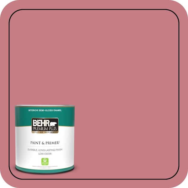 BEHR PREMIUM PLUS 1 qt. #M150-5 Enamored Semi-Gloss Enamel Low Odor Interior Paint & Primer