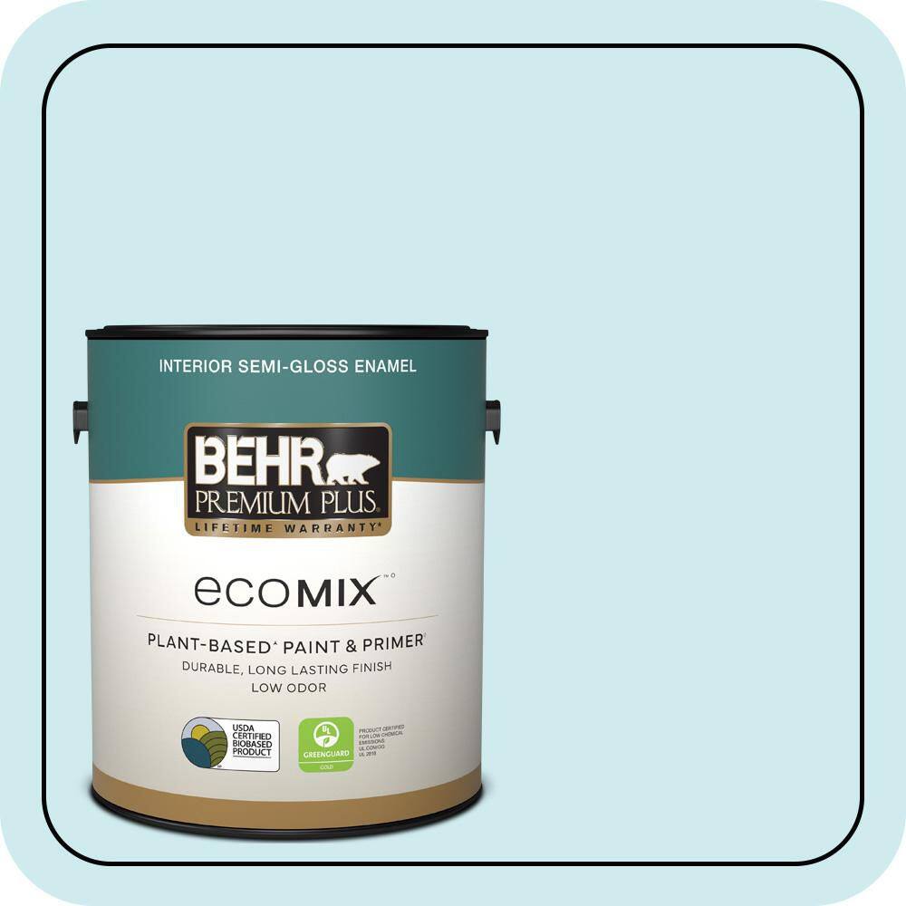 1 gal. #510A-2 Salty Tear Semi-Gloss Enamel EcoMix Plant-Based Interior Paint & Primer price history on PriceWatchPro