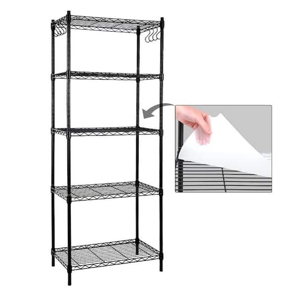 LISSIMO 5- Tier Garage Shelving Heavy Duty Storage Shelves for Garage Storage Rack Adjustable, Black