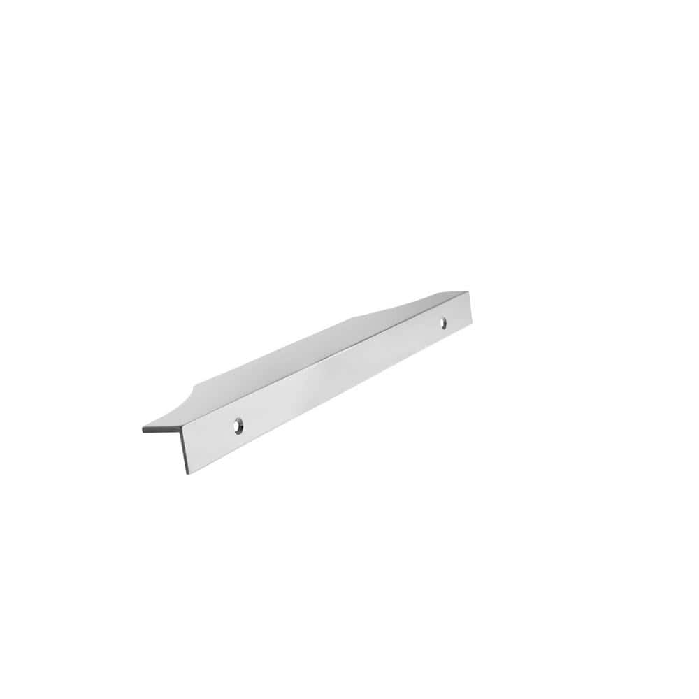 Polished Chrome Modern Cabinet Edge Pull with Mounting Hardware