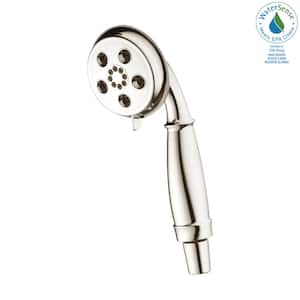 3-Spray Patterns Wall Mount Handheld Shower Head 1.75 GPM in Polished Nickel