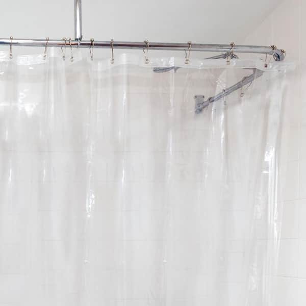 Laura Ashley Peva 72 In X Clear, Antibacterial Shower Curtain Liner