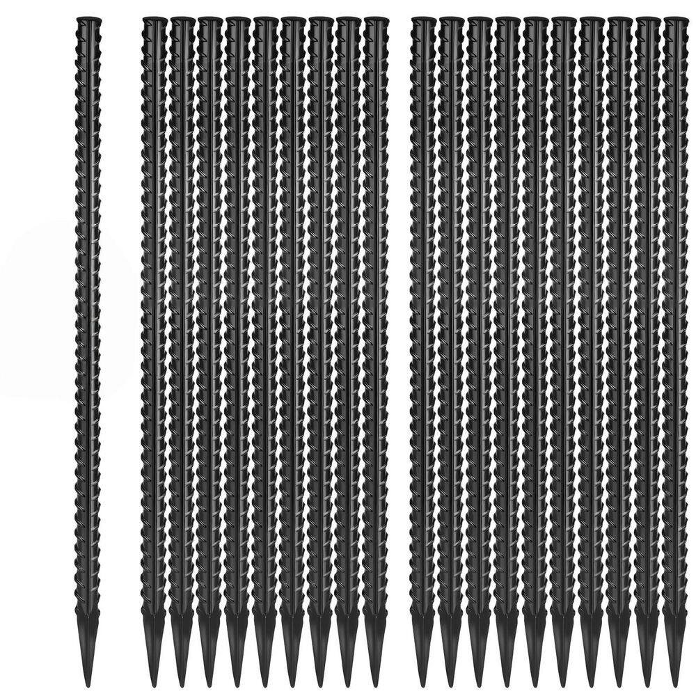 20-Pack 1/2 in. x 2 ft. Metal Straight Rebar Stakes with Chisel Point End, Ground Anchors for Landscape, Concrete Form price history on PriceWatchPro