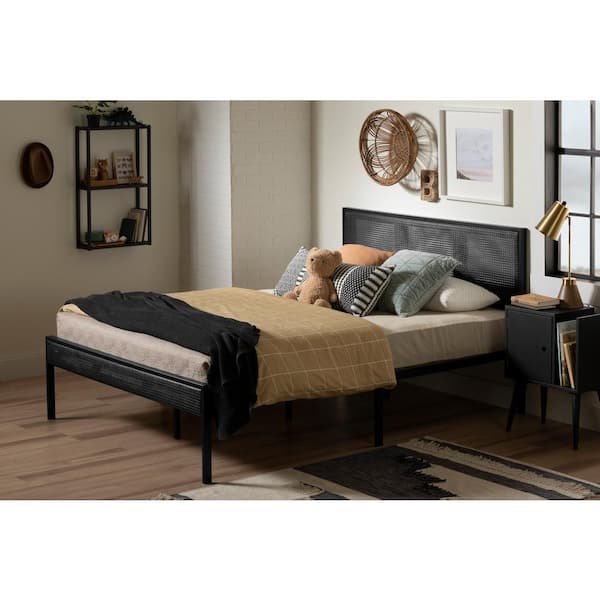 South Shore Bloom Black 54 in. Bed