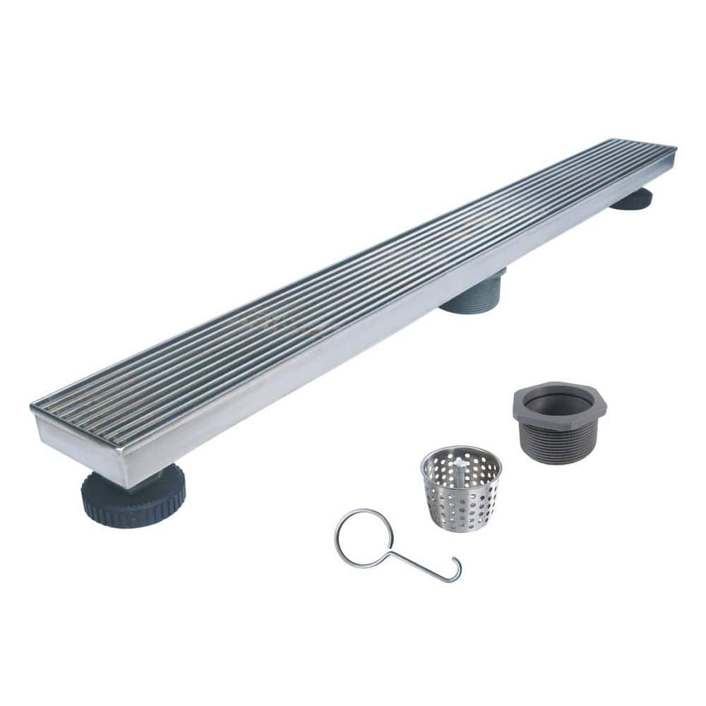 Details about   High Flow Rate Linear Shower Drain 32 inch 2-in-1 Panel 304 Stainless Steel New 
