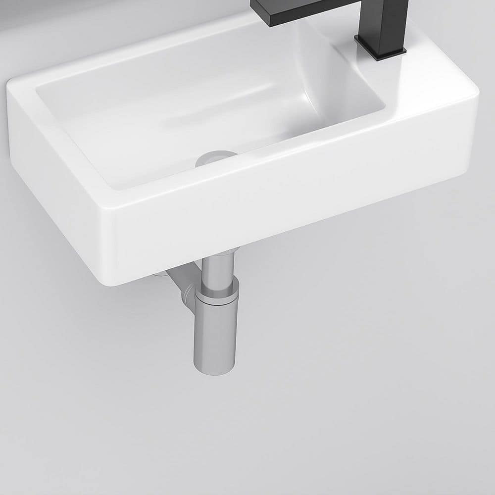 4.25 in. Ceramic Wall-Mounted Rectangular Bathroom Sink in White price history on PriceWatchPro