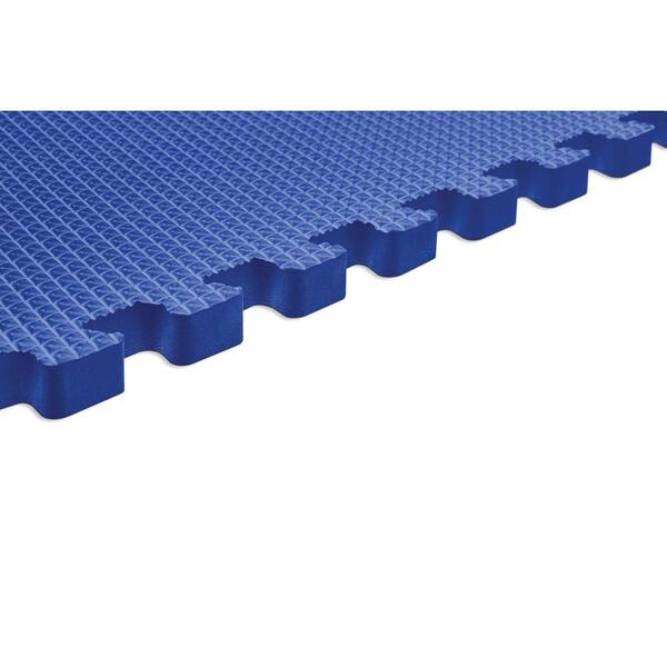 Norsk Blue 24 in. x 24 in. x 0.79 in. Foam Interlocking Reversible Mat (4-Pack)