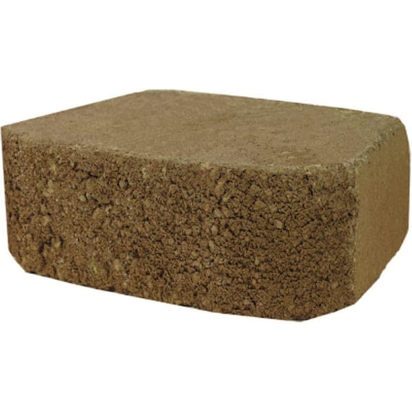 Unbranded 4 in. x 11.75 in. x 7.75 in. Rose Brown Concrete Retaining Wall Block