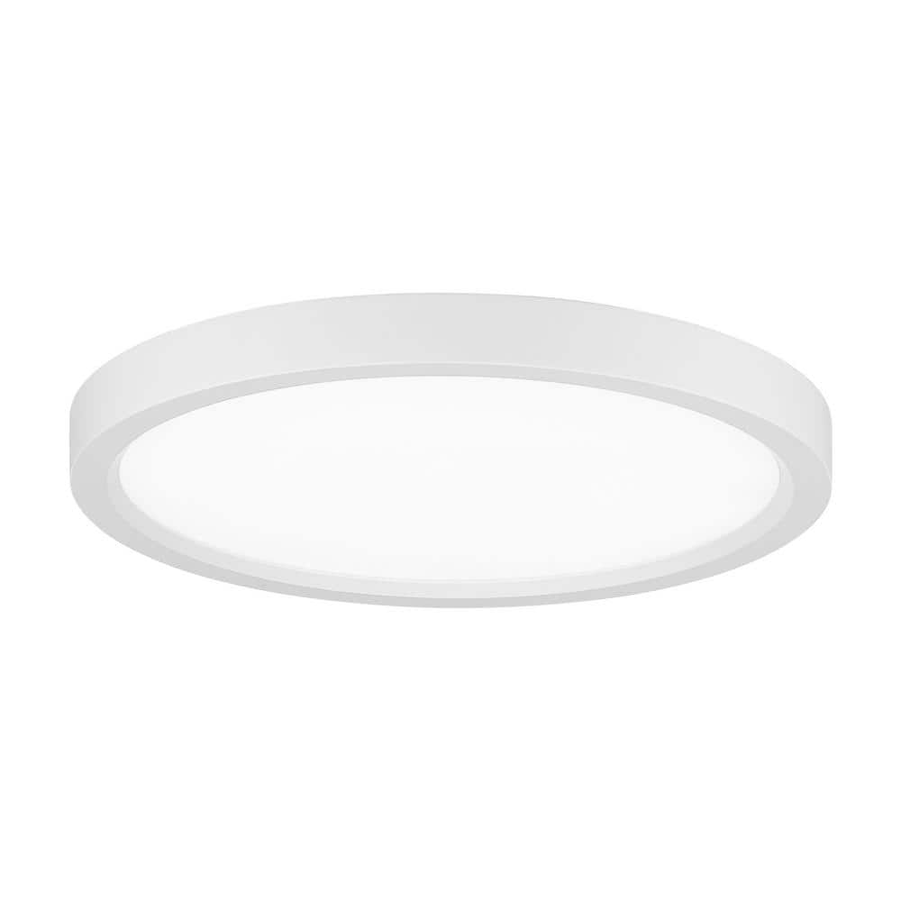 Minka Lavery Vantage 11 In. 1-light White Led Flush Mount With Acrylic 