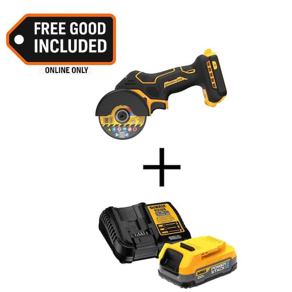 20V XR Cordless 3 in. Cut-Off Tool and 20V MAX POWERSTACK Compact Battery Starter Kit